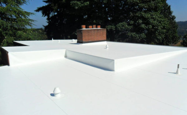 Commercial spray foam roof installation
